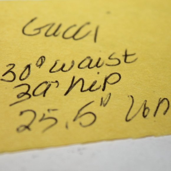 Authentic Gucci Side Logo "Belt" Cotton Silk Pencil Skirt - Picture 11 of 11